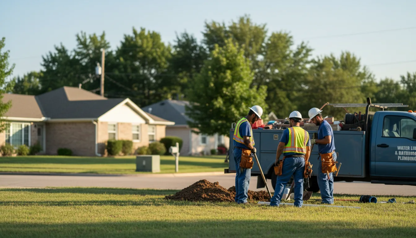 Residential water line and bathroom plumbing service in York, SC